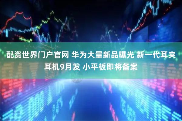 配资世界门户官网 华为大量新品曝光 新一代耳夹耳机9月发 小平板即将备案