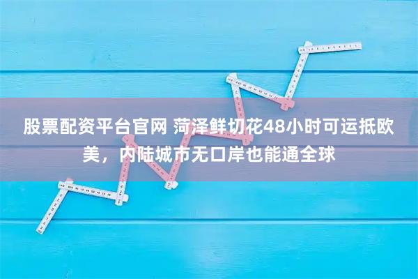 股票配资平台官网 菏泽鲜切花48小时可运抵欧美，内陆城市无口岸也能通全球